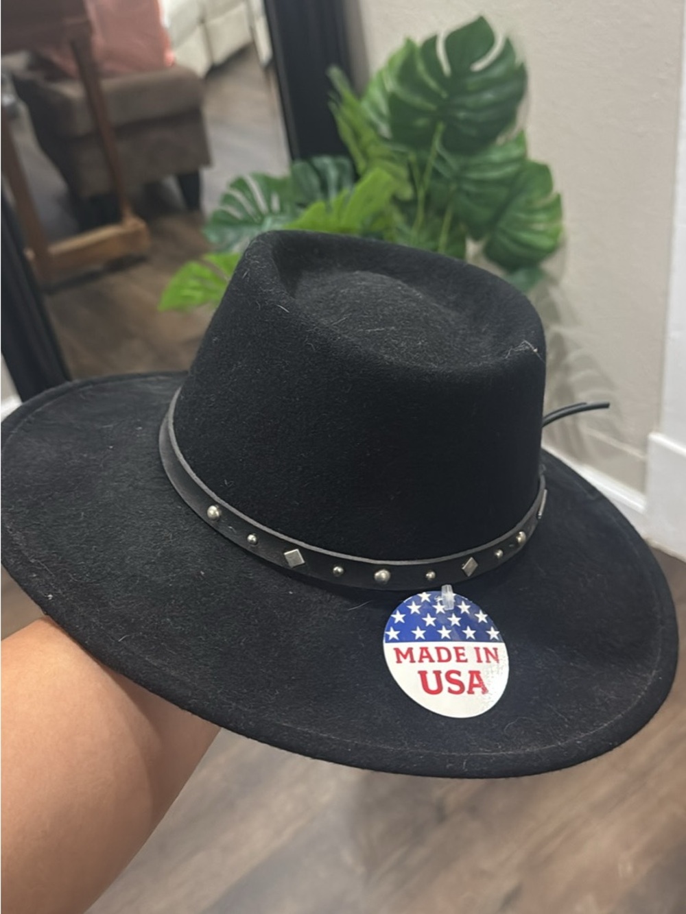 Stetson Black Felt Western Hat with Studded Band